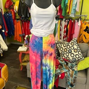 Colorful Tie-Dye Capris